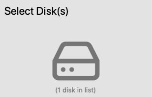 Add one disk for Backup or Restore