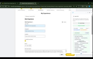 Fill out job portal forms in seconds