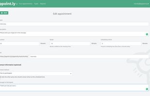 Appoint.ly - Editing page