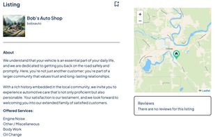 An example of a simple business landing page, that a customer would be directed to in order to book an appointment.