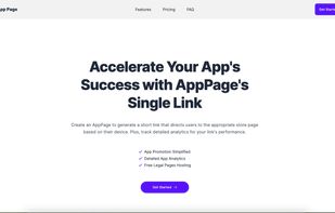 Landing Page for AppPa.ge