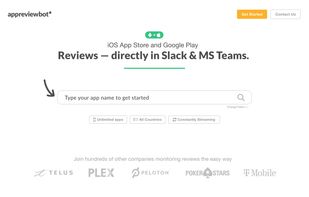 Search for your app on our homepage to get started.