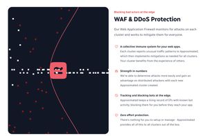 WAF helps to protect your app from attacks and DDoS.