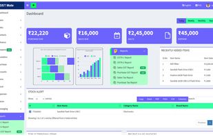 GST Mate Accounting software's Dashboard.
