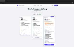 Free plan includes dynamic codes and scan analytics. Paid plans from $9/month."