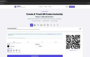 Create dynamic QR codes for links, WiFi, vCards, email and more, with a live preview