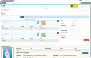 Stock Room Module - Scan Supplies In and Out Using Barcodes or Search Box