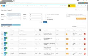 Inventory List with Locations and Detailed Information