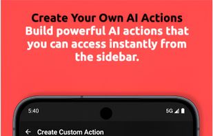 Create your own ai custom actions and it will be available in the sidebar.