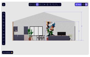 elevation view f house plan