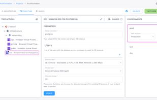 Manage complex environment setups per component within the same interface.