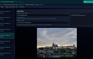 Sort photos by capture date. Folders by year and month, and if you like new names from date, time and place – you check every suggestion before anything is moved.