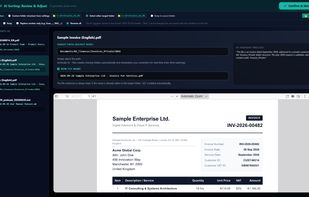 AI sorts and names your documents. Target folder, a clear file name and the AI's reasoning – you review everything before a single file is moved.