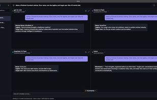 Compare multiple AI models side by side (dark-mode)