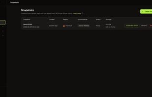 Save server snapshots and use them to deploy new instances.