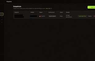 Save server snapshots and use them to deploy new instances.