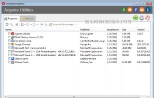 Argente Uninstall Programs screenshot 1