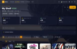 You collection page shows all titles and formats in your collection with deep filters to find what you're looking for.