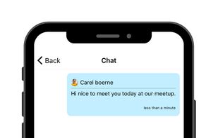 Secure Chat inbuilt inside the app 