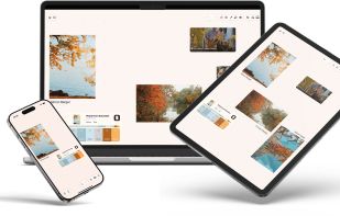 The same ArtDeck reference board on iPhone, iPad, and Mac, kept in sync through iCloud.