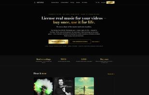 Home page: license real recorded music once, from €29.90