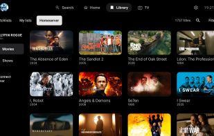 ARVIO home-server settings for connecting authorized Plex, Emby or Jellyfin libraries.