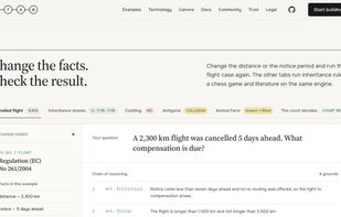 Flight compensation example: facts, applicable provisions and verifiable reasoning.
