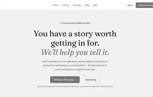 Essay Studio: An ethical AI coach that meets you at any stage—from your first "Story Mining" session to your final draft—focusing on asking the right questions rather than writing for you.