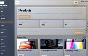 Users' products page