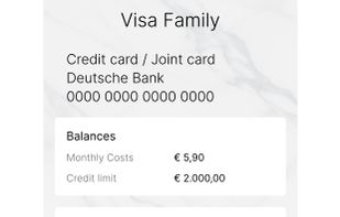 Asset Arca Asset Detail Screen Credit card