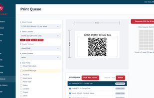 The label generator, which allows you to print QR codes with any fields you choose, on standard label sheets.