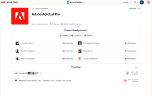 The page for a subscription