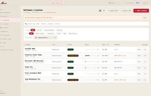 Licenses Tab