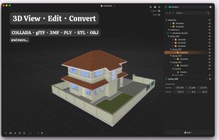 Scene viewer and outliner for exploring the full scene hierarchy.