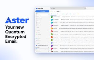 The Aster Mail inbox on the web.