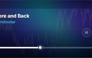 Mini player showing compact playback controls and waveform visualizer
