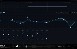 Parametric equalizer with 10-band curve, spectrum overlay, and AutoEQ import