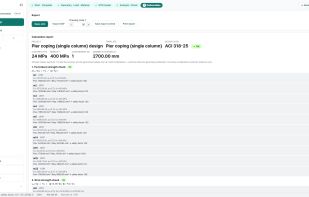 Calculation report with the code clause on each check