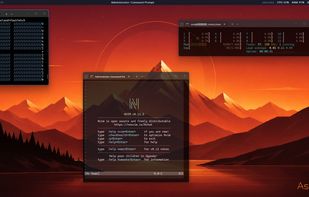 Screenshot showing Astur running windows in floating mode