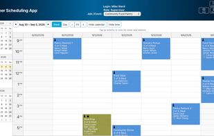 Supervisor week at a glance: every shift shows how full it is and who is coming.