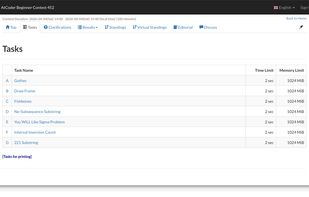Tasks from Beginner Contest