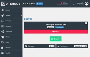 Aternos screenshot 1