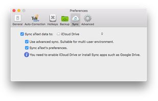Sync Preferences