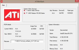 ATIFlash/ATI WinFlash screenshot 1