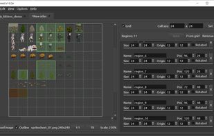 Grid-based sprite sheet editing