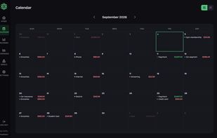 Every paycheck and bill on one calendar, with what lands on each day.
