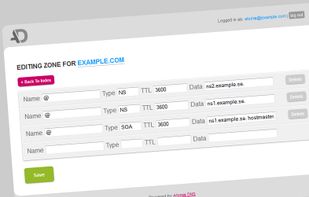 Atomia DNS screenshot 1