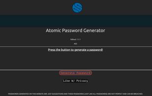 Atomic Password Generator screenshot 1