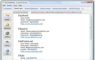 AtoZ Notebook screenshot 1