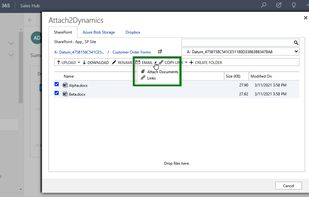 dynamics 365 azure blob integration